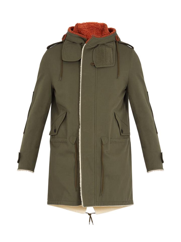 Valentino Motif-appliqu Cotton-gabardine Parka