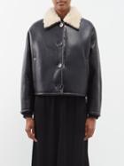 Stand Studio - Amelie Cropped Faux-leather Jacket - Womens - Black