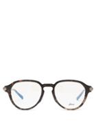 Mens Eyewear Brioni - Round Titanium And Acetate Glasses - Mens - Tortoiseshell