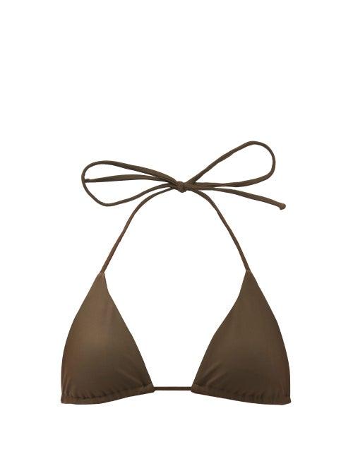 Ladies Beachwear Matteau - The String Triangle Bikini Top - Womens - Dark Green