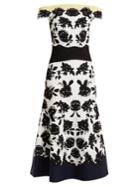 Alexander Mcqueen Off-the-shoulder Rose-intarsia Dress