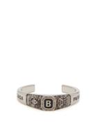 Matchesfashion.com Balenciaga - Logo-engraved Bracelet - Mens - Silver
