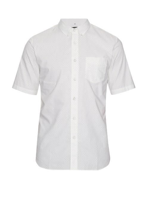 Rag & Bone Fleck-print Cotton Oxford Shirt