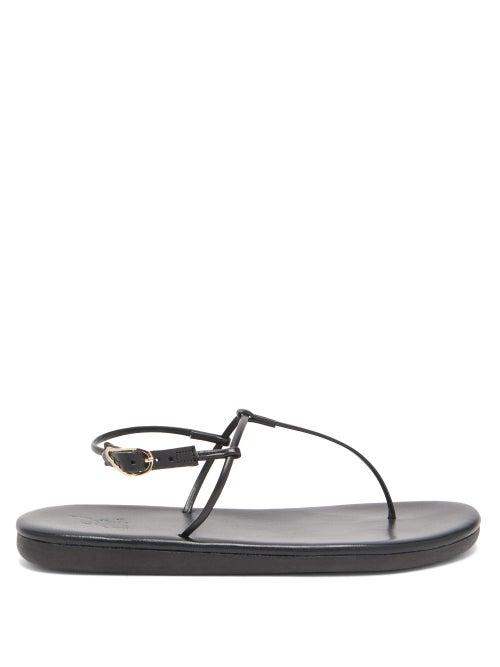 Matchesfashion.com Ancient Greek Sandals - Katerina T-bar Leather Sandals - Womens - Black