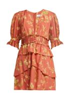 Matchesfashion.com Sir - Florentine Floral Print Silk Mini Dress - Womens - Red