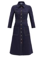 Matchesfashion.com Vika 2.0 - Cropped-sleeve Recycled-cotton Denim Dress - Womens - Denim