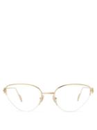 Matchesfashion.com Cartier Eyewear - Premire De Cartier Cat Eye Metal Glasses - Womens - Gold