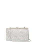 Matchesfashion.com Christian Louboutin - Palmette Crystal Embellished Suede Clutch - Womens - Silver