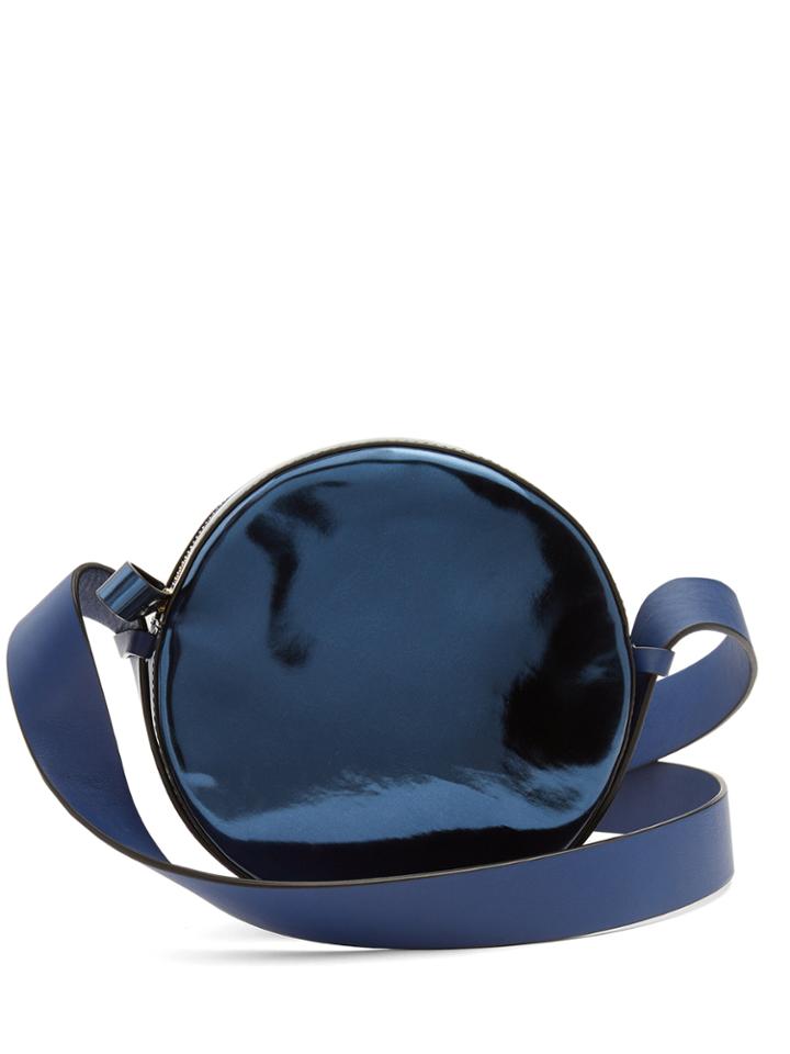 Diane Von Furstenberg Circle Metallic-leather Cross-body Bag