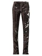 Matchesfashion.com Marques'almeida - Two Way Sequinned Bootcut Trousers - Womens - Silver