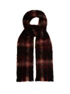 Matchesfashion.com Alexander Mcqueen - Tartan Wool And Mohair Blend Scarf - Mens - Black Red