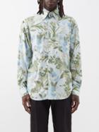 Tom Ford - Floral-print Poplin Shirt - Mens - Blue Multi
