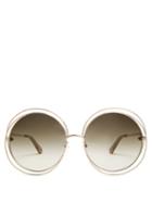 Matchesfashion.com Chlo - Carlina Round Frame Sunglasses - Womens - Grey