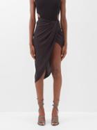 Gauge81 - Paita Silk Crepe De Chine Wrap Skirt - Womens - Black