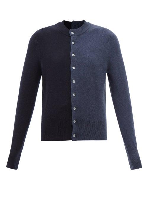 Extreme Cashmere - No.140 Little Game Stretch-cashmere Cardigan - Womens - Blue Multi