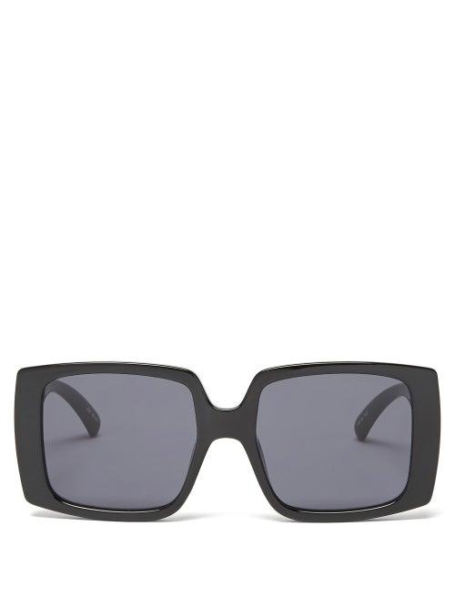 Le Specs - Glo Getter Square-frame Sunglasses - Womens - Black