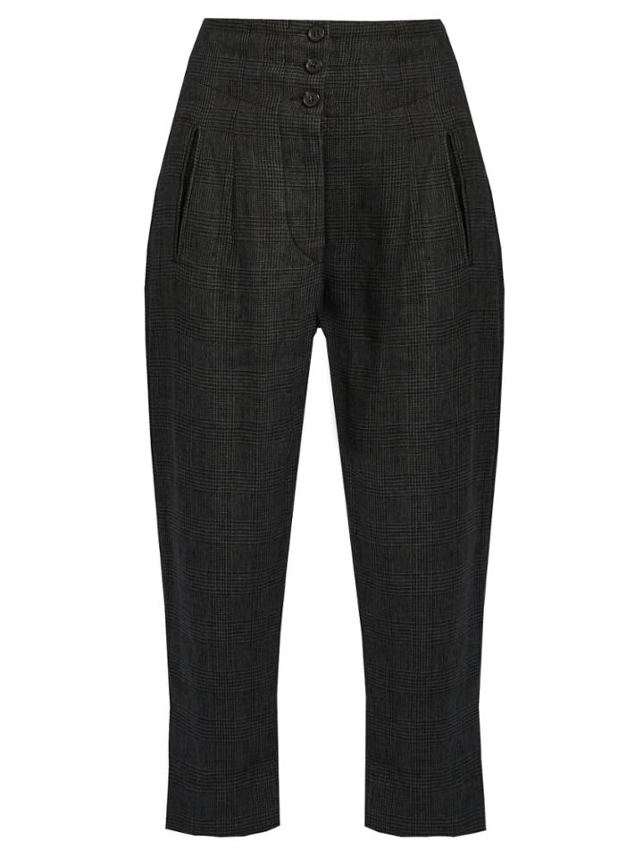 Isabel Marant Étoile Jaz Prince Of Wales-checked Linen Trousers