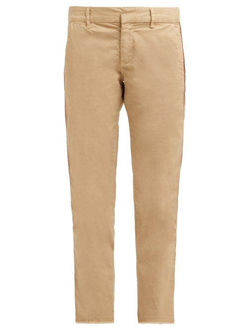 Matchesfashion.com Nili Lotan - East Hampton Cotton Blend Trousers - Womens - Beige