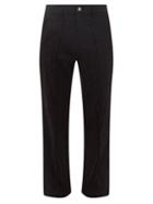 Noma T.d. - Crinkled-twill Straight-leg Trousers - Mens - Black