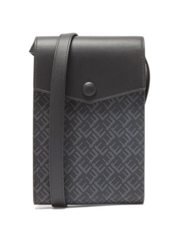 Mens Bags Dunhill - Signature Logo-print Leather Cross-body Bag - Mens - Black