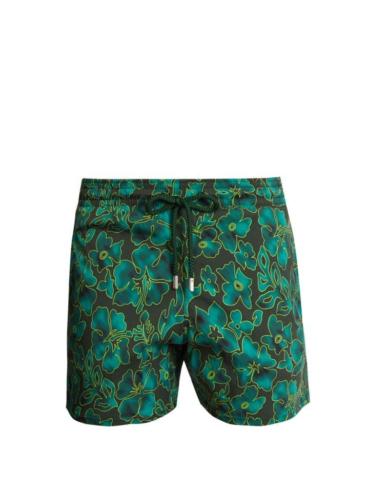 Vilebrequin Moorise Natural Flowers-print Swim Shorts