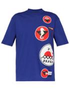 Matchesfashion.com Prada - Nautical Appliqu Cotton T Shirt - Mens - Blue