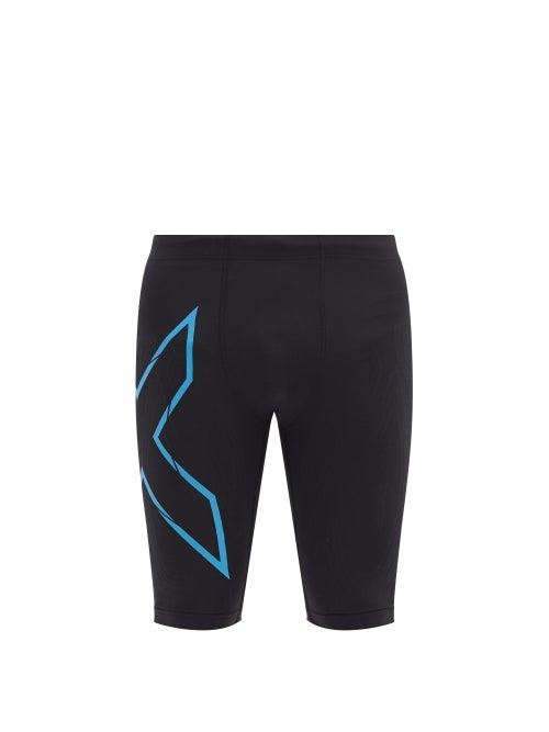 Matchesfashion.com 2xu - Mcs Compression Running Shorts - Mens - Black Blue