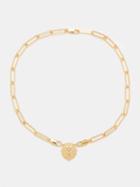 Hermina Athens - Thires Lion-pendant Gold-plated Necklace - Womens - Yellow Gold