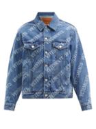 Matchesfashion.com Vetements - Logo-print Denim Jacket - Mens - Blue