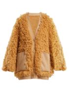 Matchesfashion.com Roksanda - Sophina Curly Wool Cardigan - Womens - Beige