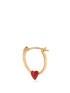 Alison Lou Enamel & Yellow-gold Heart Single Earring