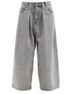 Raey - Extra Fold Organic-cotton Wide-leg Jeans - Womens - Light Grey