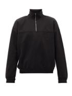 Matchesfashion.com Jeanerica Jeans & Co. - Quarter-zip Organic-cotton Sweatshirt - Mens - Black