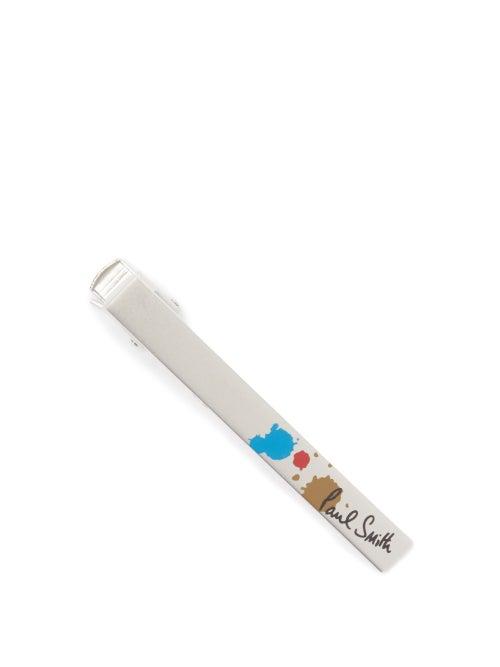 Matchesfashion.com Paul Smith - Logo Splatter-print Tie Pin - Mens - Silver Multi