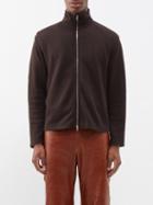 Our Legacy - Shrunken Zipped Cotton Polo Top - Mens - Brown