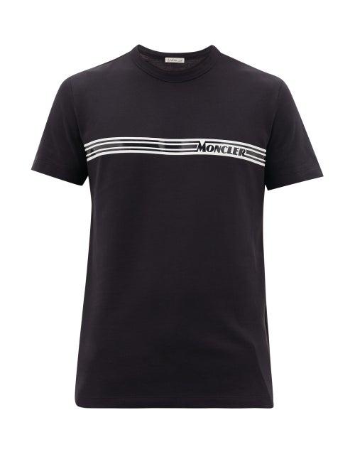 Matchesfashion.com Moncler - Maglia Logo-print Cotton T-shirt - Mens - Navy