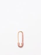 Anita Ko - Safety Pin Mini Sapphire & 18kt Rose-gold Earring - Womens - Pink Multi
