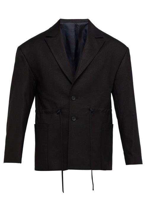 Matchesfashion.com Eckhaus Latta - Single Breasted Drawcord Blazer - Mens - Black
