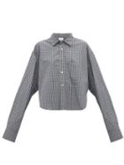 Matchesfashion.com Vetements - Oversized Check Print Poplin Shirt - Womens - Multi