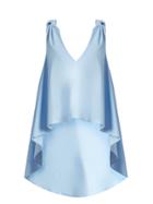 Natasha Zinko Waterfall-hem Sleeveless Cotton-poplin Top