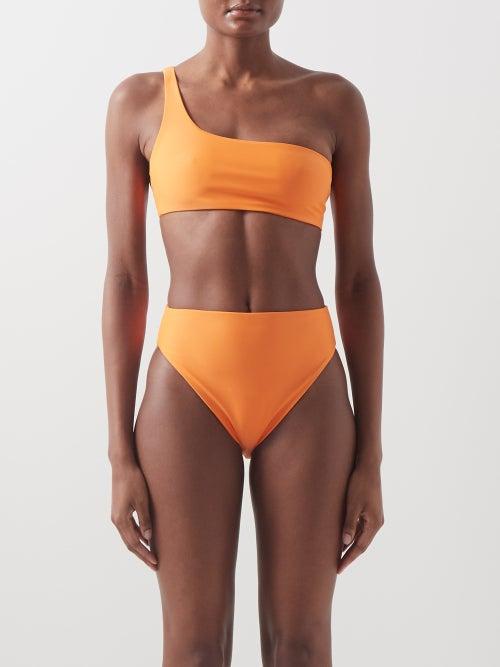 Jade Swim - Apex One-shoulder Bikini Top - Womens - Orange