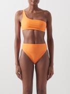 Jade Swim - Apex One-shoulder Bikini Top - Womens - Orange