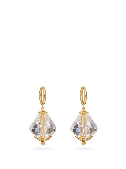 Matchesfashion.com Simone Rocha - Crystal Drop Earrings - Womens - Crystal