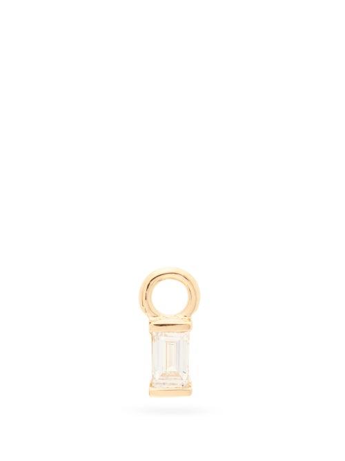 Matchesfashion.com Maria Tash - Baguette-cut Diamond & 18kt Gold Charm - Womens - Yellow Gold