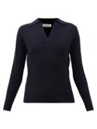 Cefinn - Gillian Cashmere Polo Sweater - Womens - Navy
