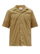 Matchesfashion.com Albam - Revere-collar Cotton-twill Shirt - Mens - Brown