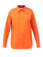 Frame - The Oversized Organic-cotton Shirt - Womens - Orange
