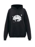 Matchesfashion.com Vetements - Magic Unicorn-print Cotton Hooded Sweatshirt - Womens - Black