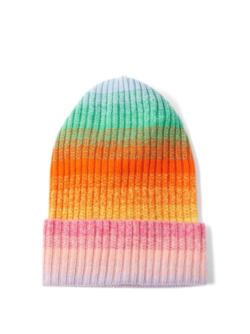 The Elder Statesman - Morphed Space-dyed Ribbed-cashmere Beanie - Mens - Multi