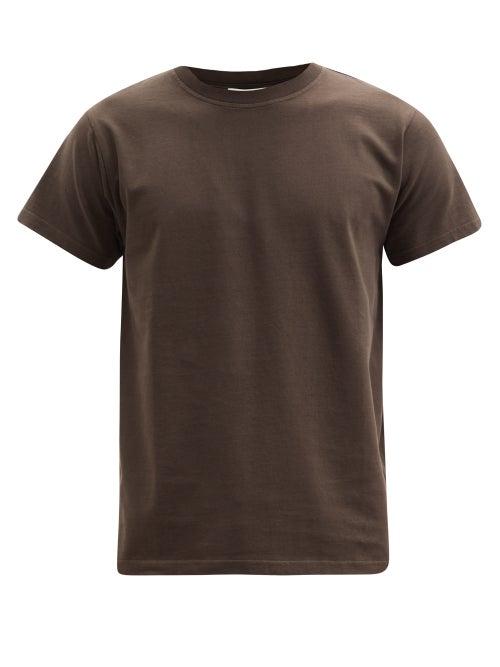 Matchesfashion.com Phipps - Classic Organic-cotton T-shirt - Mens - Dark Brown